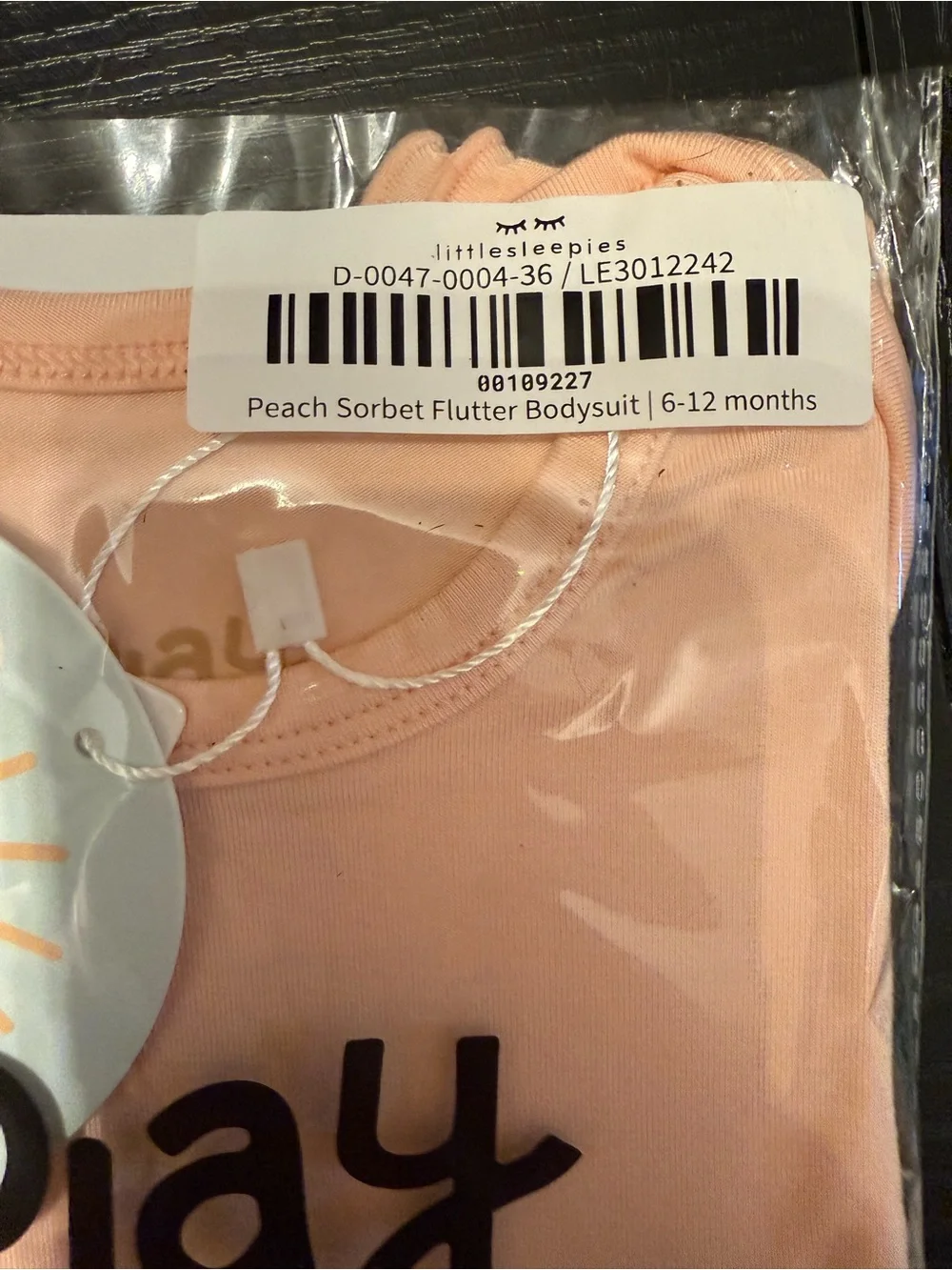 Little Sleepies Peach Short-Sleeve One-Piece Bodysuit
